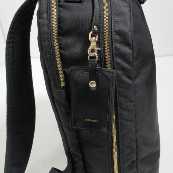 Porter Yoshida & Co. Girl Shea Day Backpack Black Gold Hardware One Size main image 8